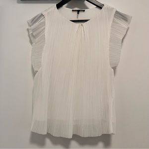 Maje White pleated Short sleeve top